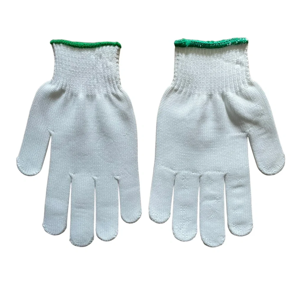 Unisex Gloves with Grip for Golf Gardening Work Running Green and White